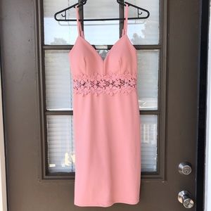 iris Mini Dress Pink Adjustable Straps Padding on Top Size Small